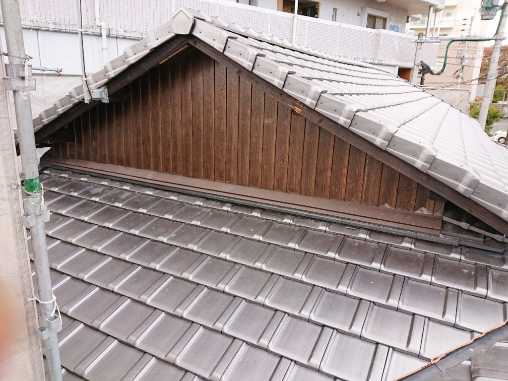 城北瓦の瓦葺き替えによる屋根リフォーム　熊本市中央区
