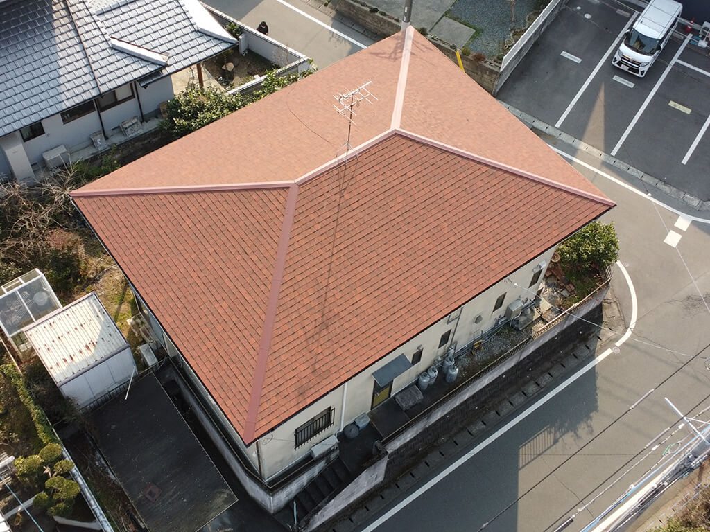 合志市 カバー工法 アスファルトシングル