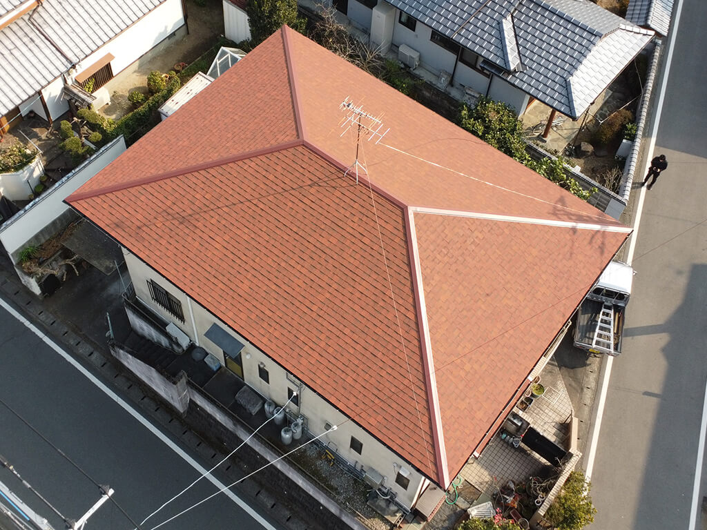 合志市 カバー工法 アスファルトシングル